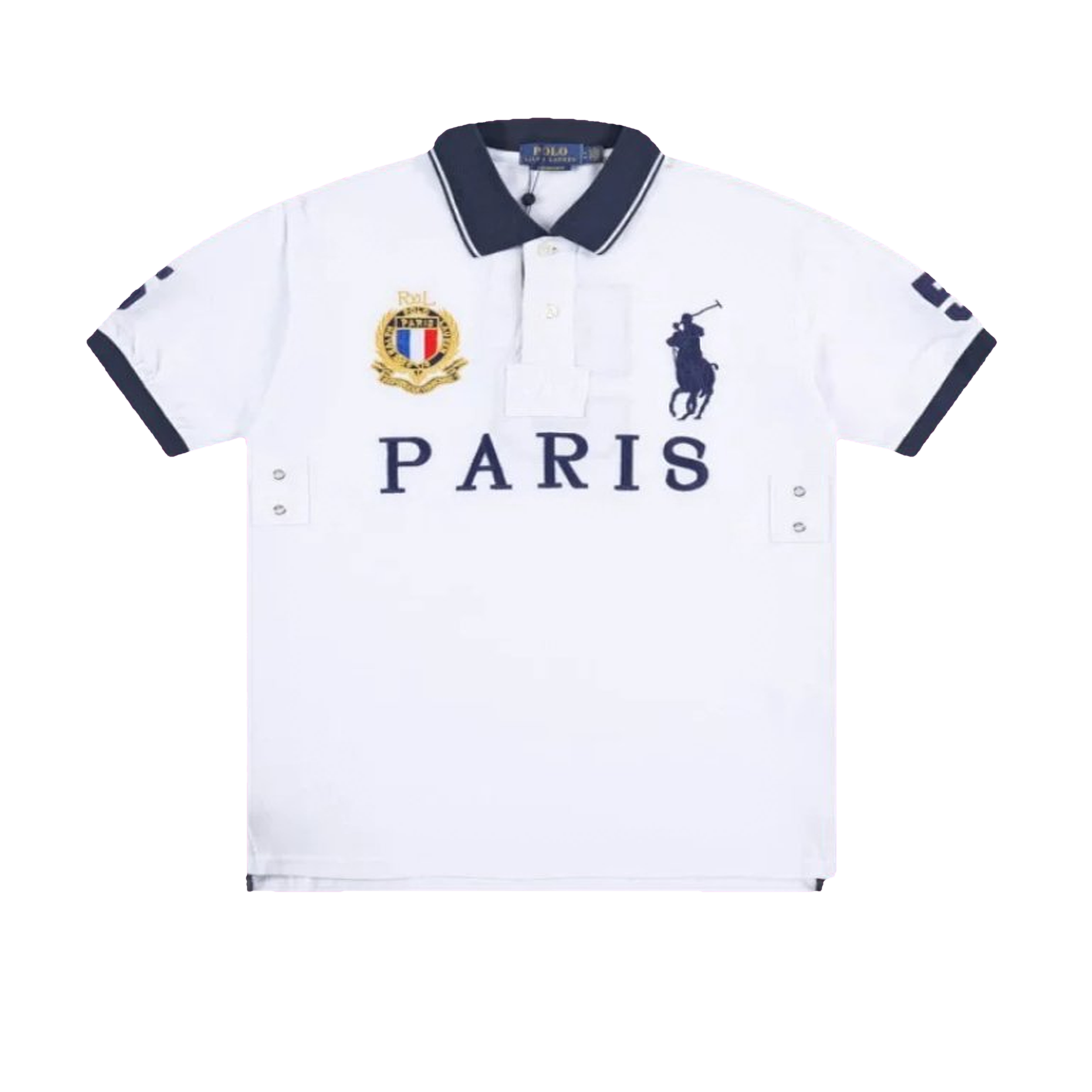 Polo Ralph Lauren Custom Fit Big Pony City Polo Paris White